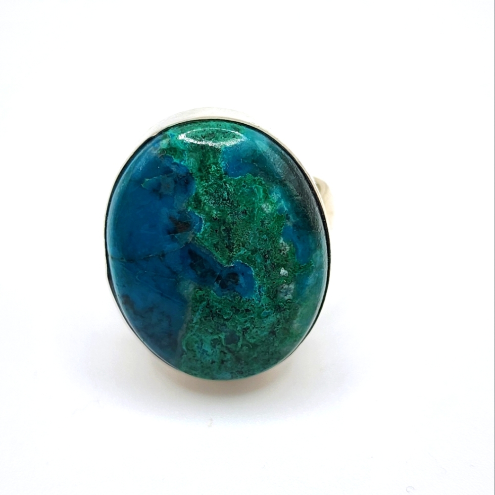 Chrysocolla Sterling Silver Ring